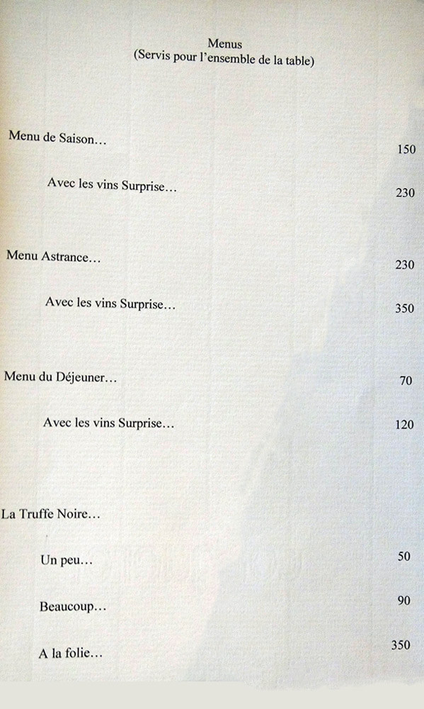 Les menus