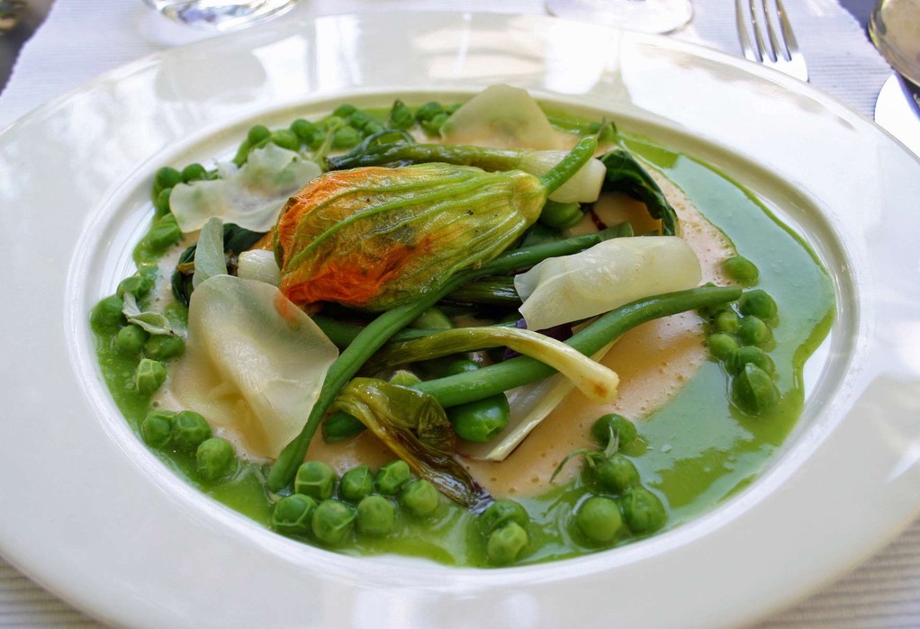 Fleur de courgette, petit pois aux menthes de Sylvie
