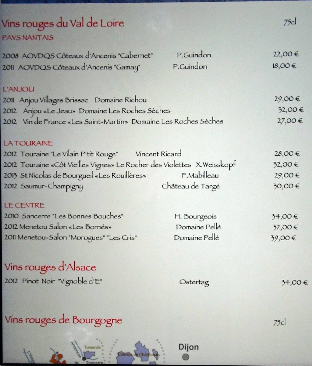 Vins rouges du Val de Loire & d'Alsace