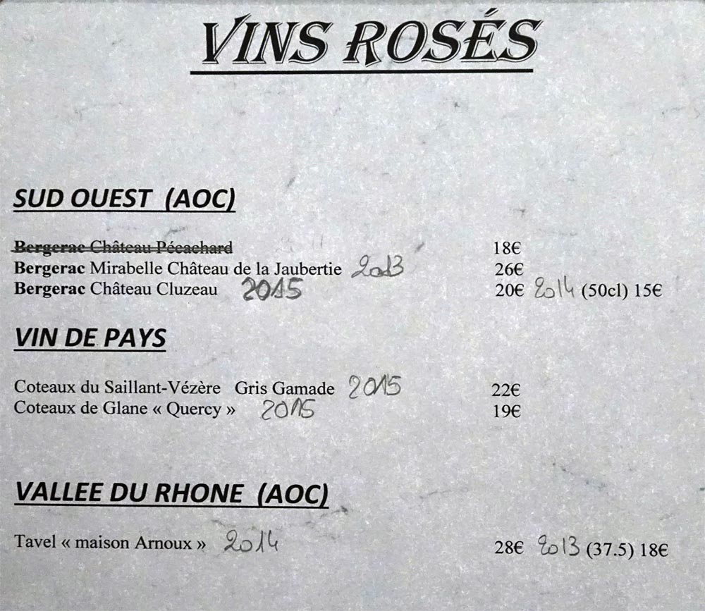 Vins rosés