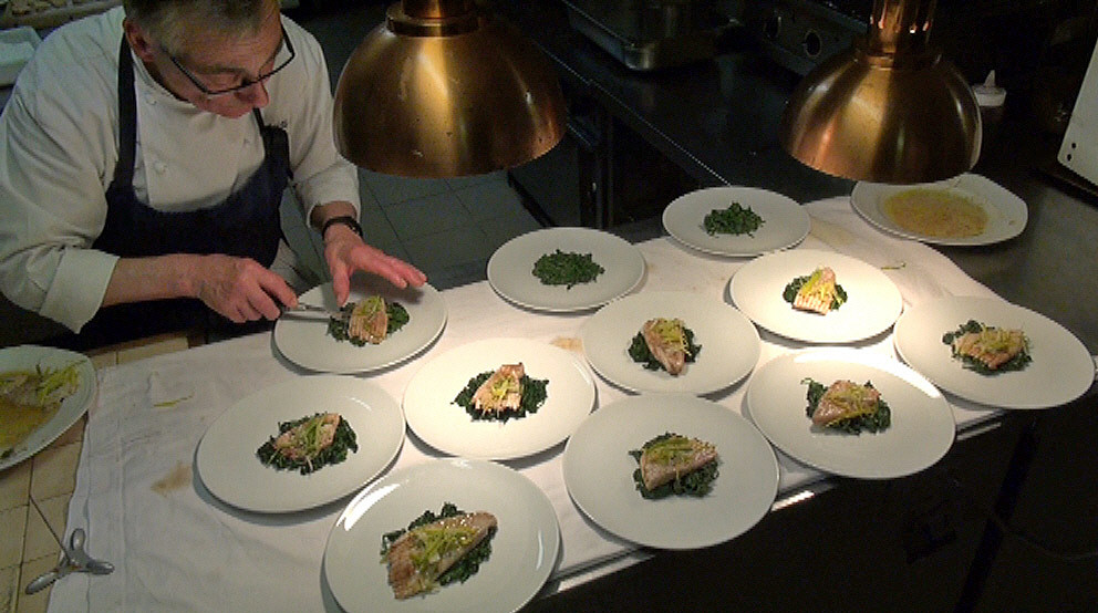 La préparation de la Salade de raie