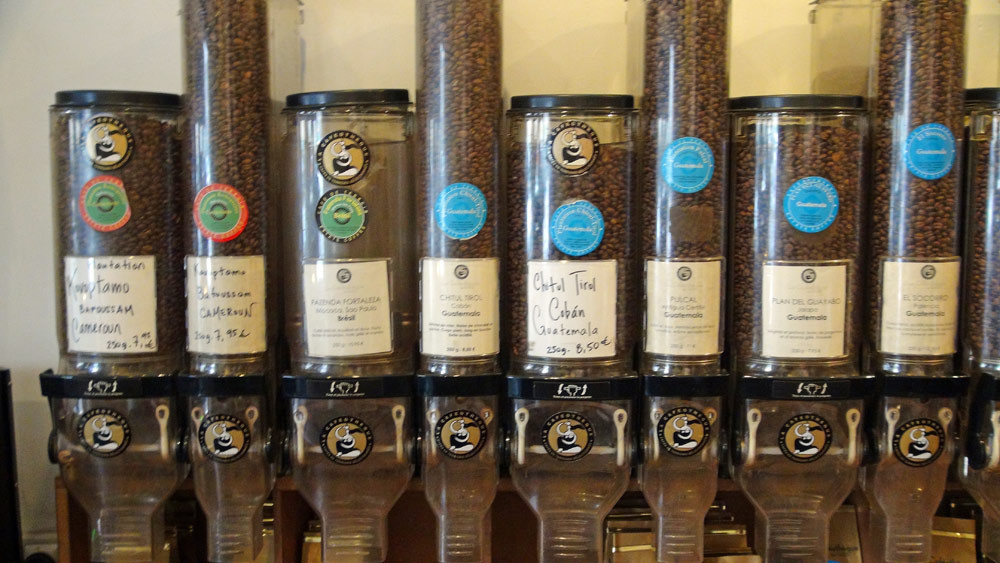 Quelques uns de la trentaine de cafés proposés