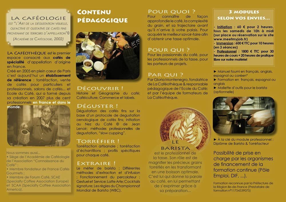 Présentation de la Caféothèque (Source : site de la Caféothèque)