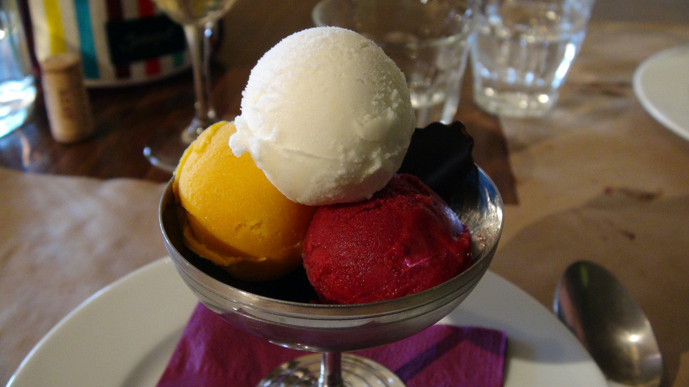 Sorbets maison : Verveine/citronnelle, Mangue & Fruits rouges