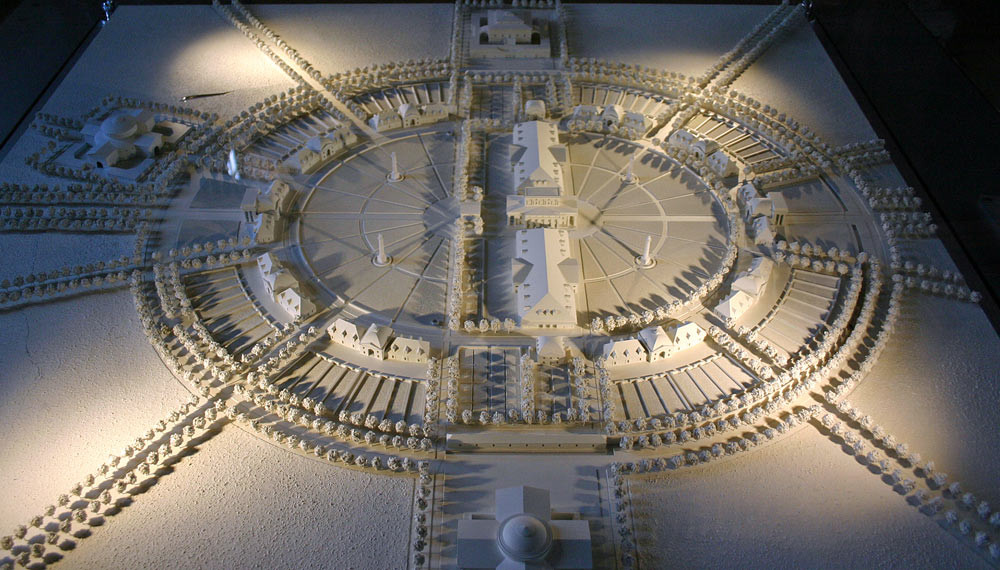 Arc-et-Senans, la maquette de la ville de Chaux en 150 bâtiments (projet)