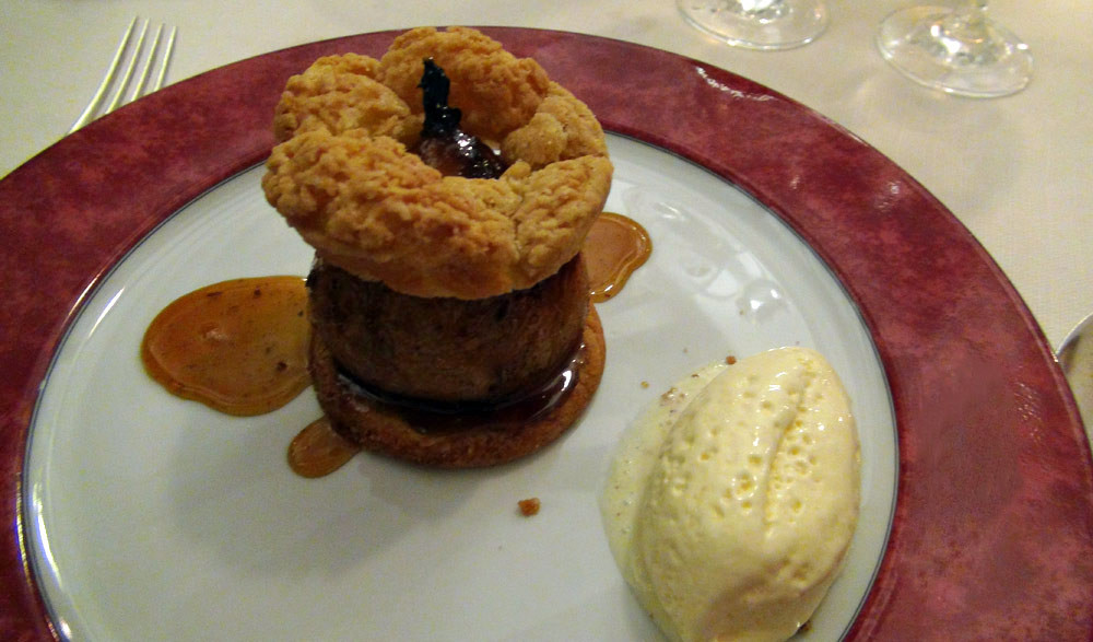 Poire rôtie au miel épicé