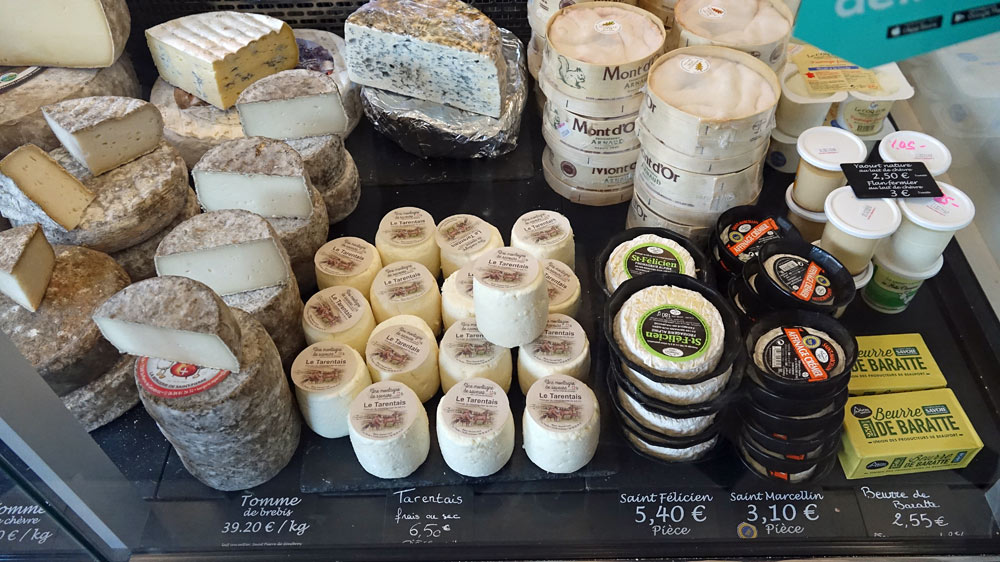 Tomme de brebis, Tarentais, Saint-Félicien, Mont d'Or, Saint-Marcellin, Beurre de baratte ...