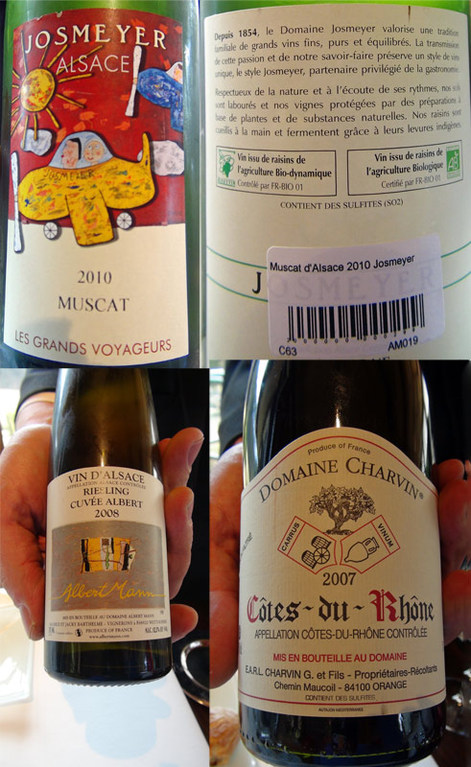 Les vins servis