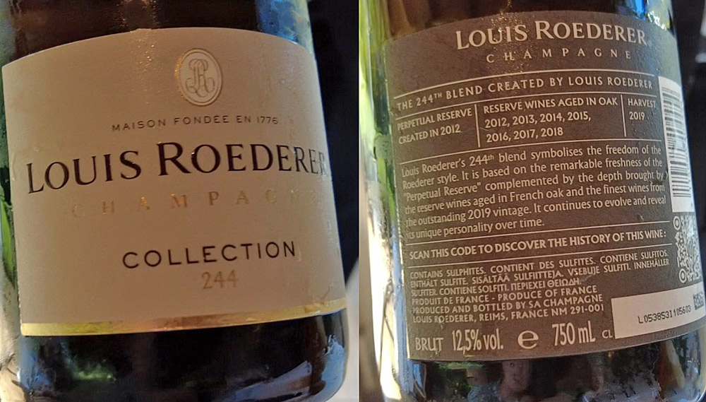 Champagne de l'apéritif : Louis Roederer "Collection 244" 