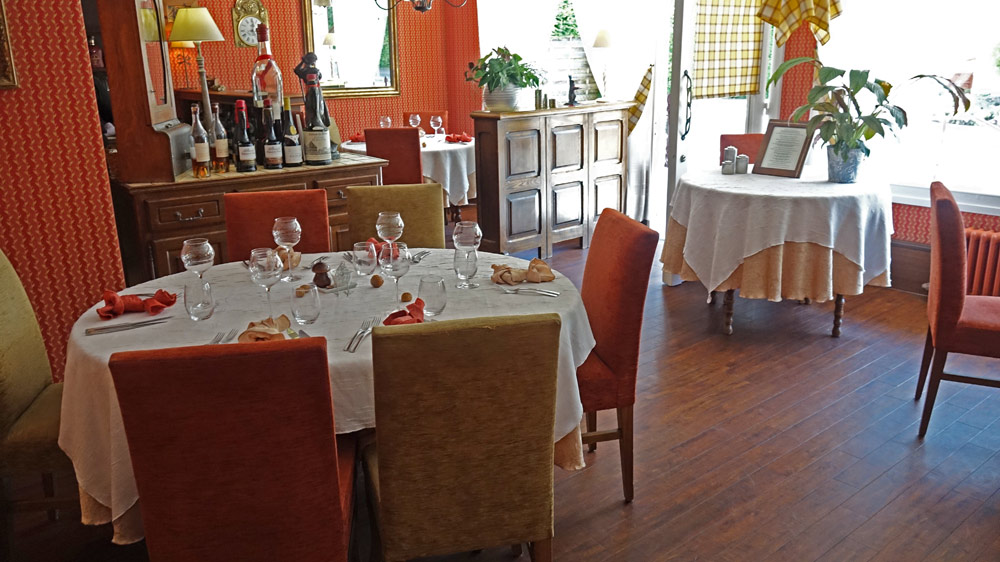 Vue depuis notre table sur l'entrée
