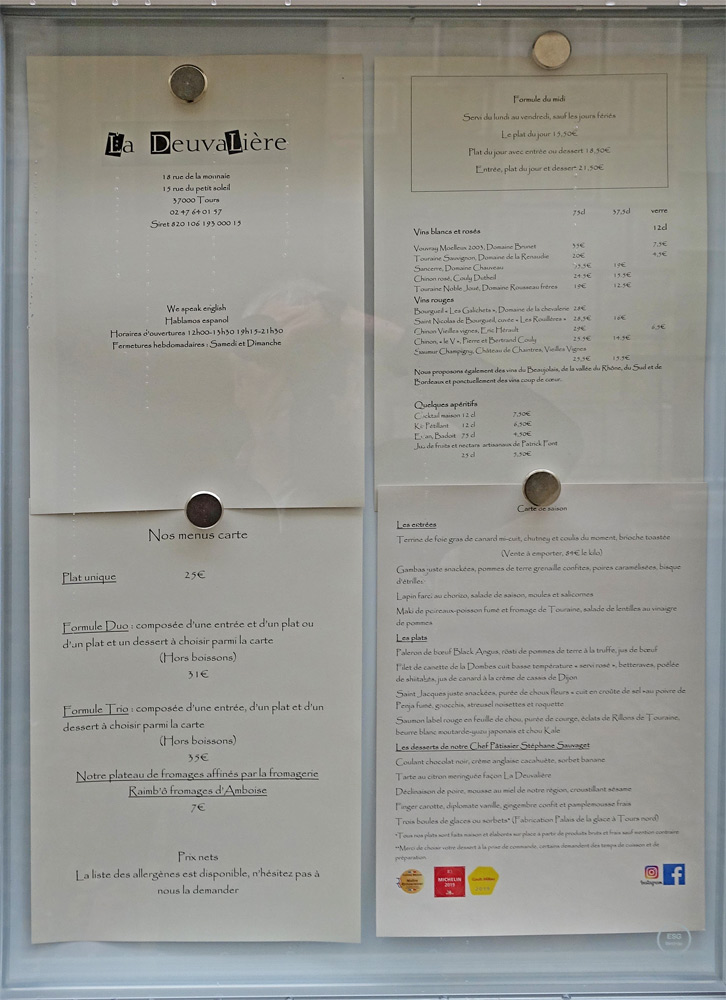 Le porte-menu extérieur