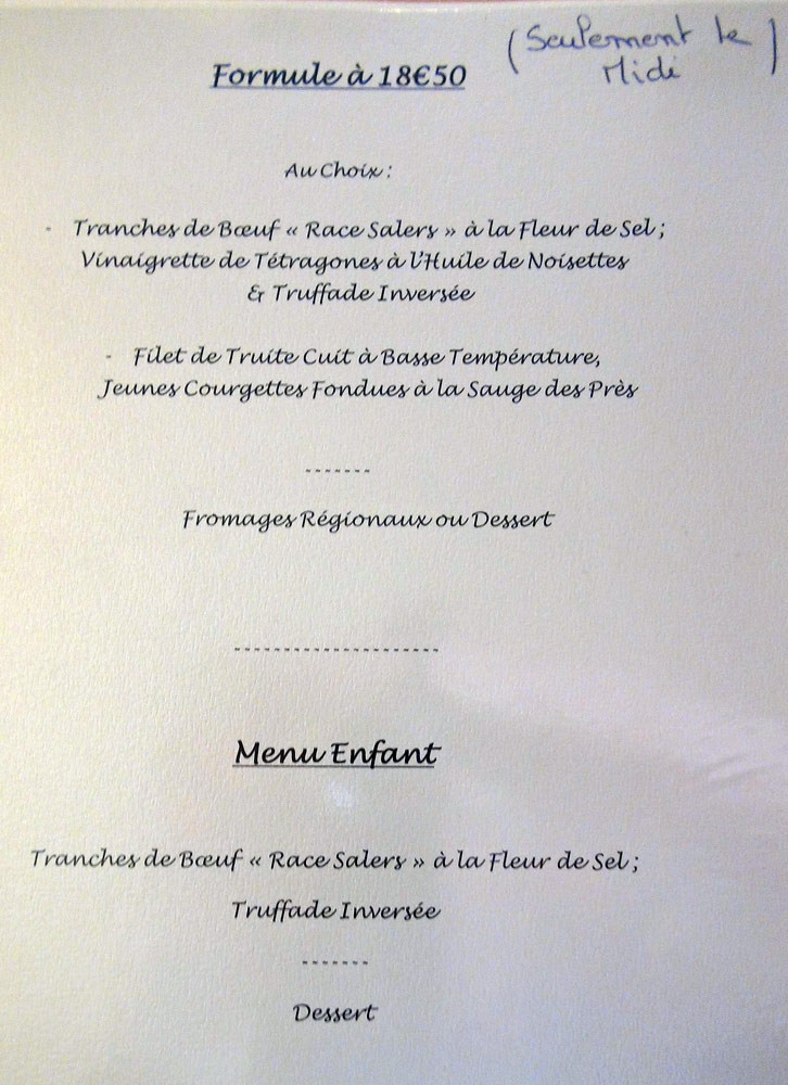 Formule à 18 € 50
