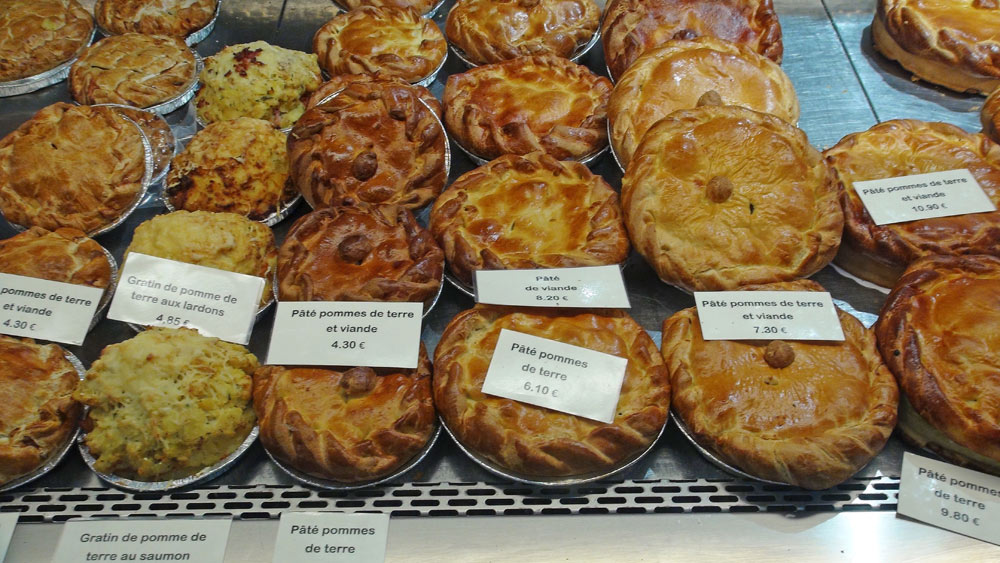 Gratins de pommes de terre aux lardons, Pâtés de pommes de terre et Pâtés de pommes de terre et viande