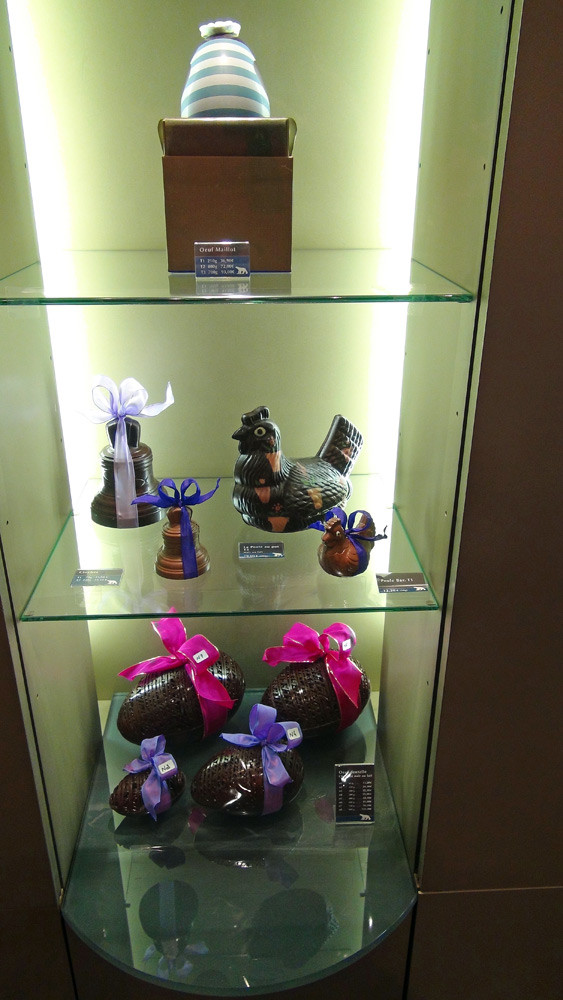 Chocolats de Pâques (Oeuf Maillot - Poule au pot - Cloches - Oeuf dentelle)