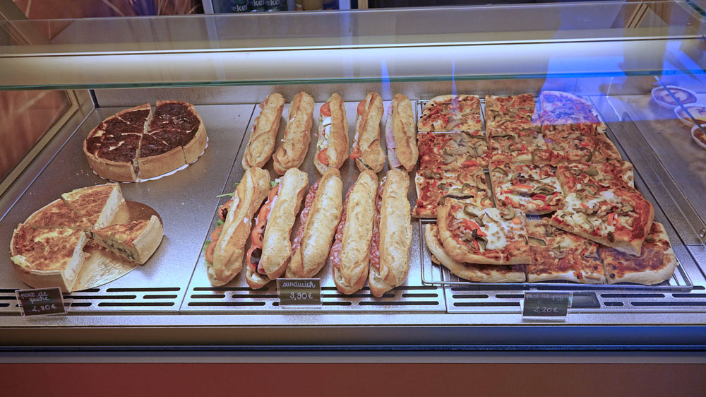 Quiche lorraine, sandwichs et pizzas du 9 octobre 2019