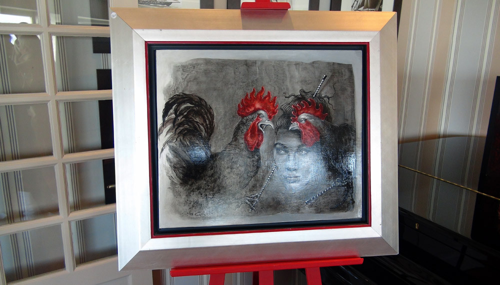 Un tableau de Yo Coquelin (Exposition d'Art du Domaine au Salon Saint-André)