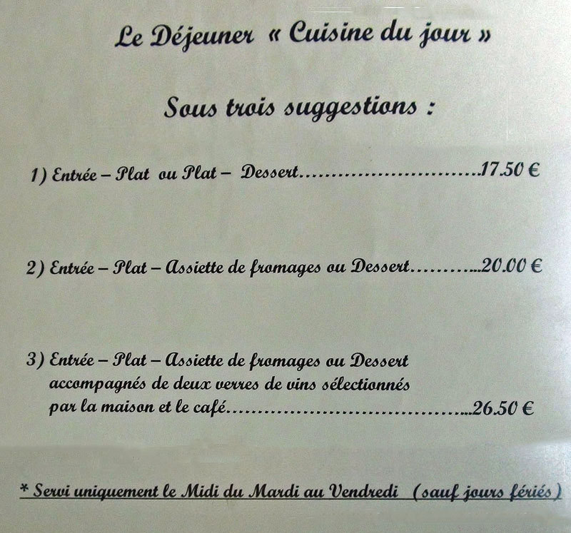 Les formules à petits prix