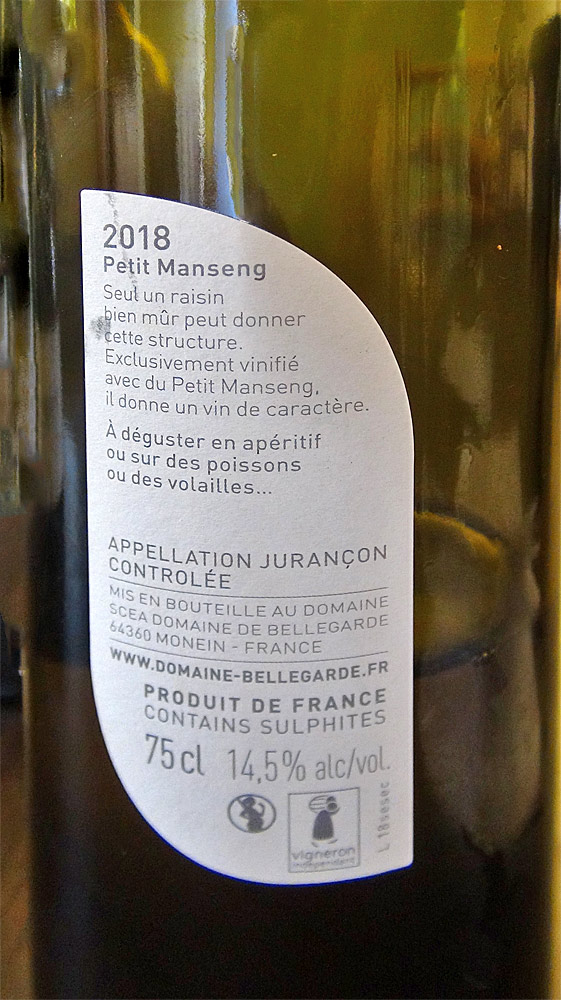 Petit manseng 100% pour un Jurançon sec !