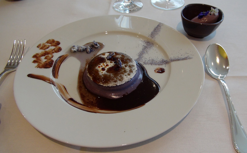 Sabayon brûlé et glacé à la violette