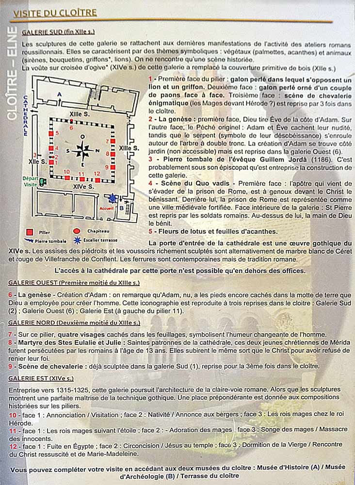 Quelques explications pour la visite du Cloître