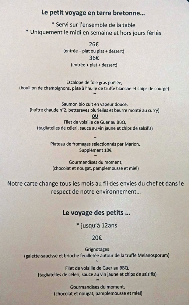Le petit voyage en terre bretonne