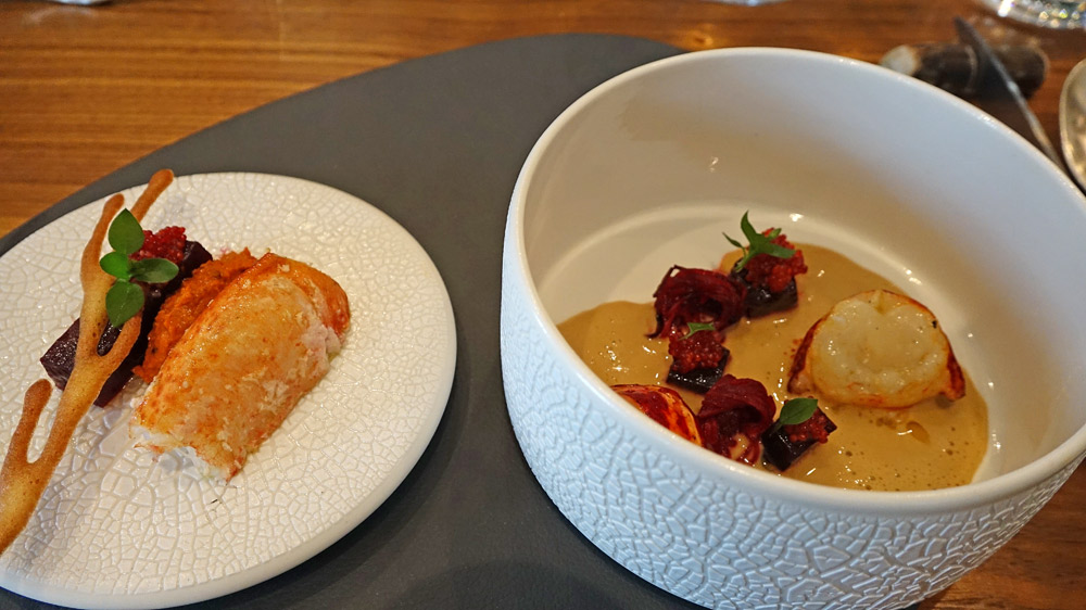 Homard de casier et sa bisque de homard au Cognac