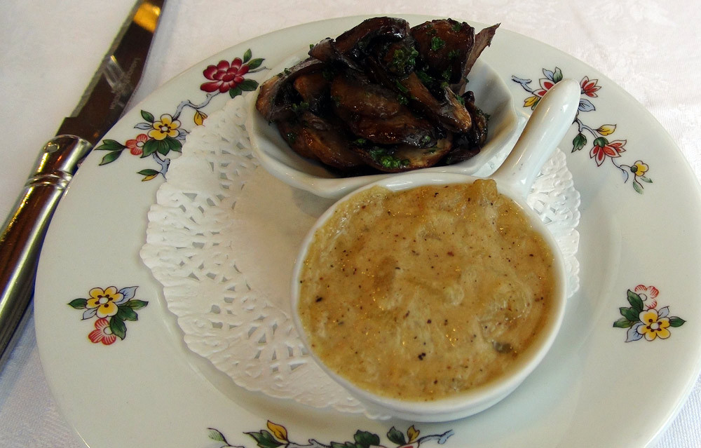 Poêlée de champignons & Gratin de pomme de terre 