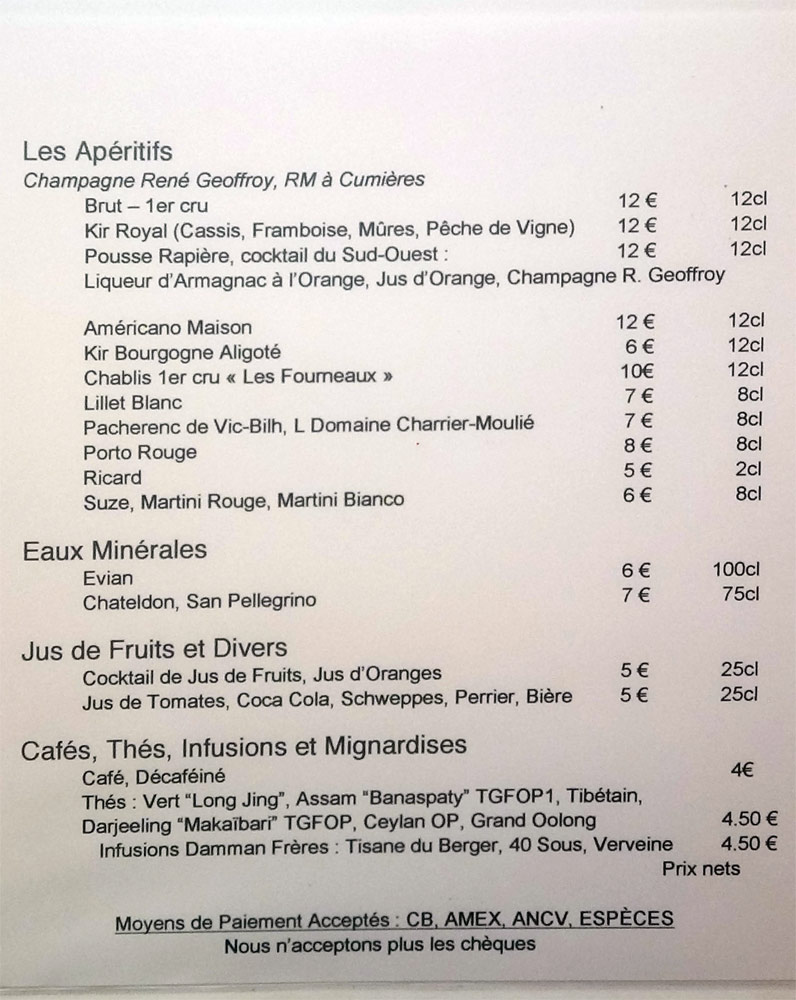 Les apéritifs