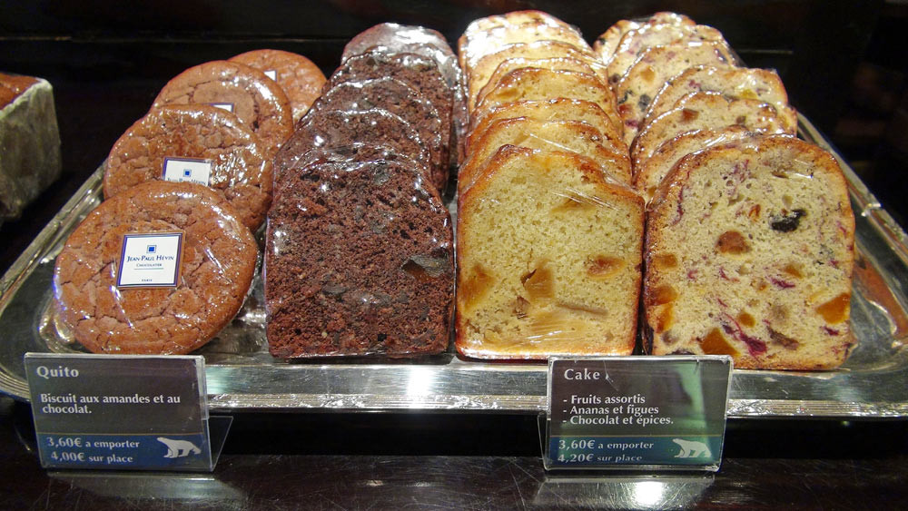 Quito et Cakes (Chocolat aux épices - Ananas & Figues - Fruits assortis)
