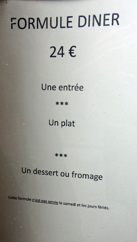 Formule "Dîner"