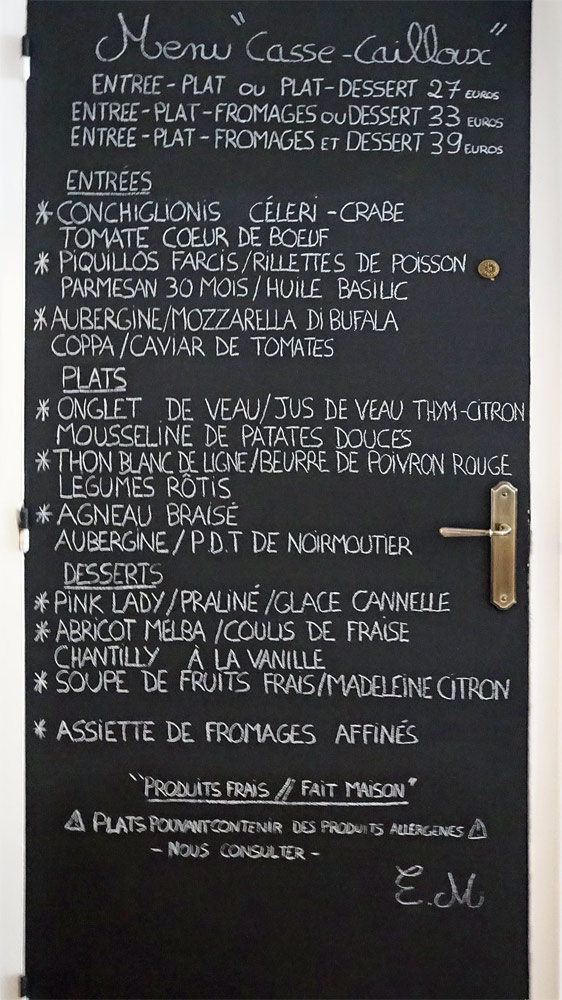 Ardoise sur une porte !