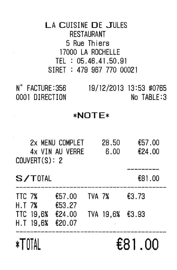 La note