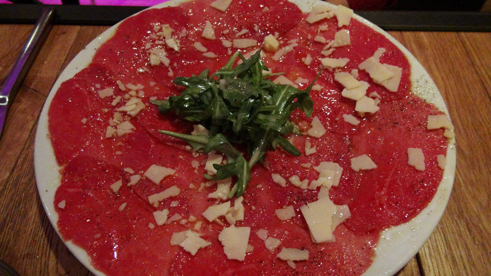 Carpaccio boeuf au parmesan