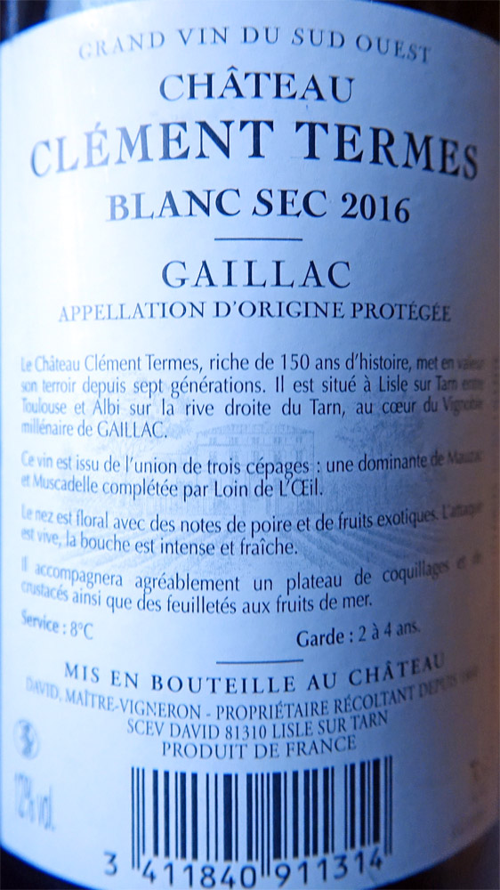 Gaillac blanc 2016