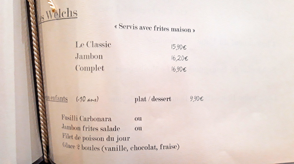 Les 3 Welshs, orthographiés ici "Welchs"