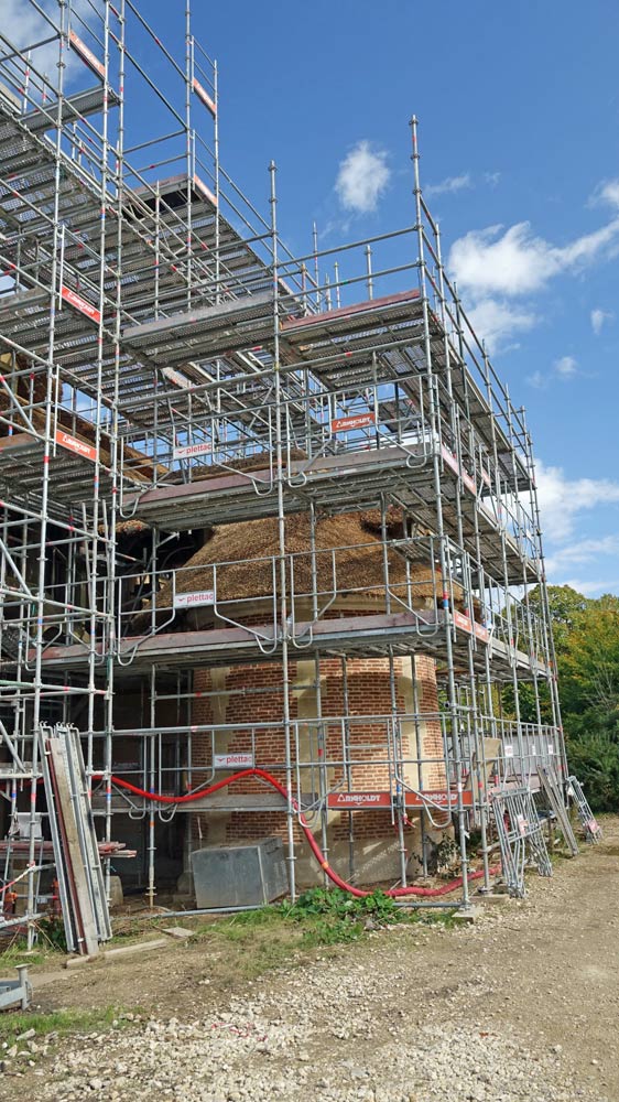 La Maison de la Reine en pleine restauration le 30 septembre 2017