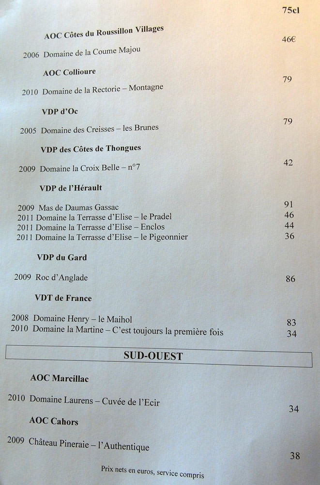 Vins rouges divers