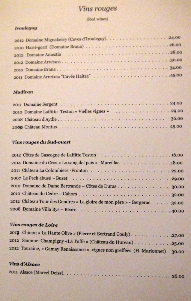 Vins rouges