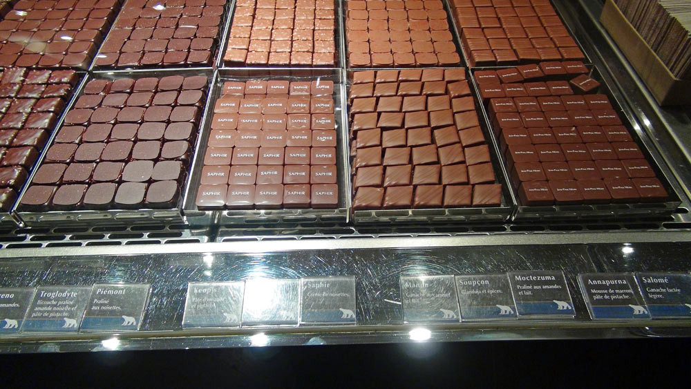 Chocolats (Troglodyte - Piémont - Kéops - Saphir - Manun - Soupçon - Moctezuma - Annapurna - Salomé) 
