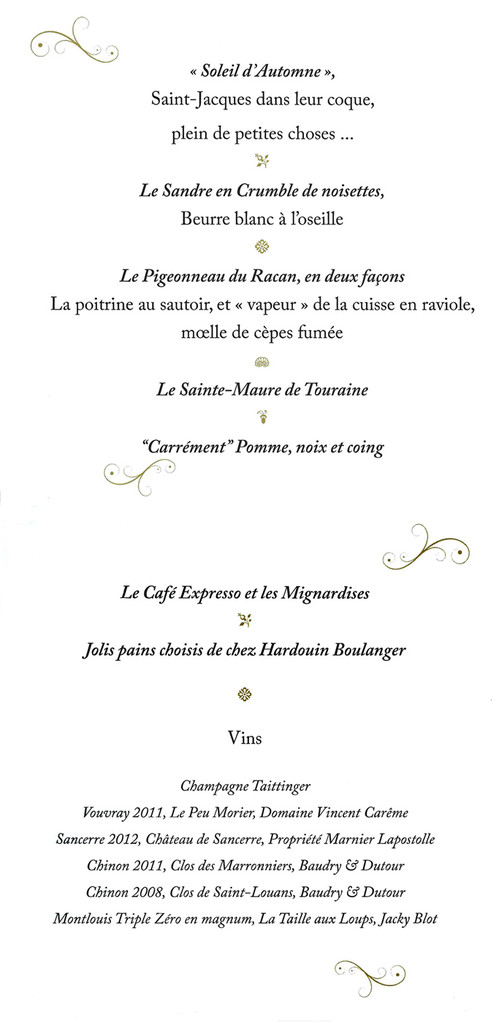 Le menu