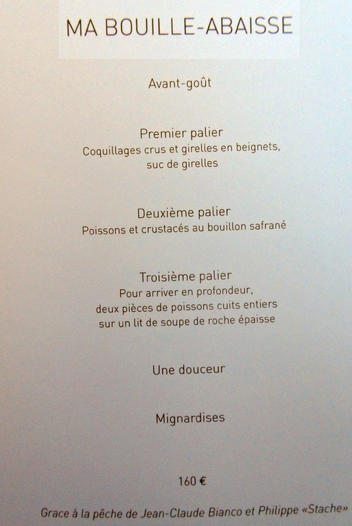 Ma Bouille-abaisse - 160 €