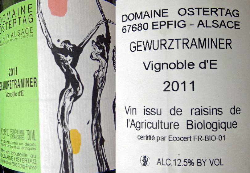 Alsace gewurztraminer 2011 "Vignoble d'E" d'Ostertag