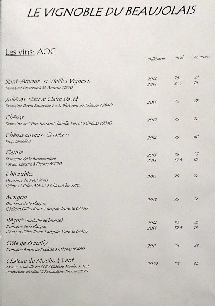 Beaujolais rouges