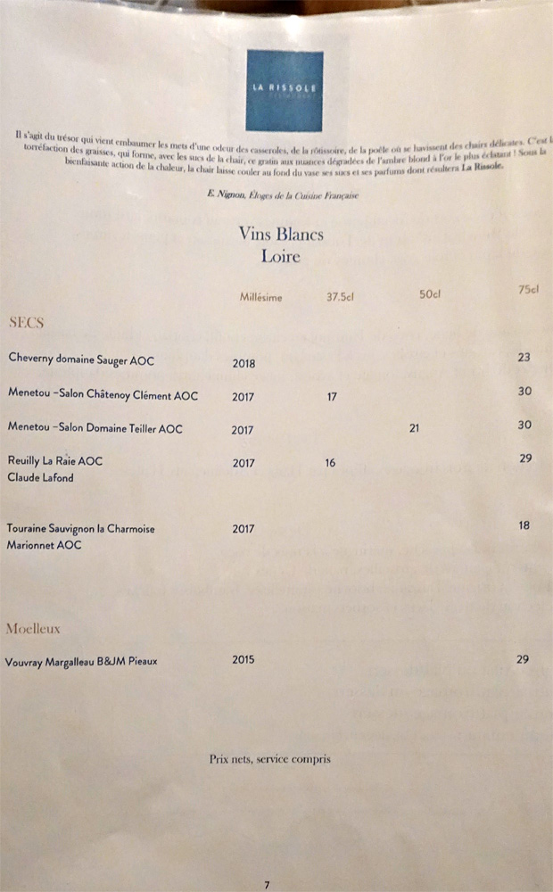 Vins blancs de Loire