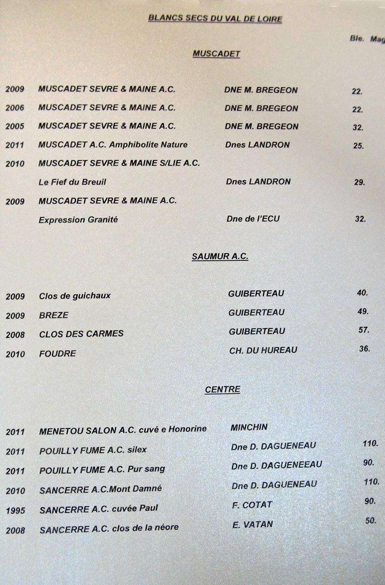 Blancs secs du Val de Loire