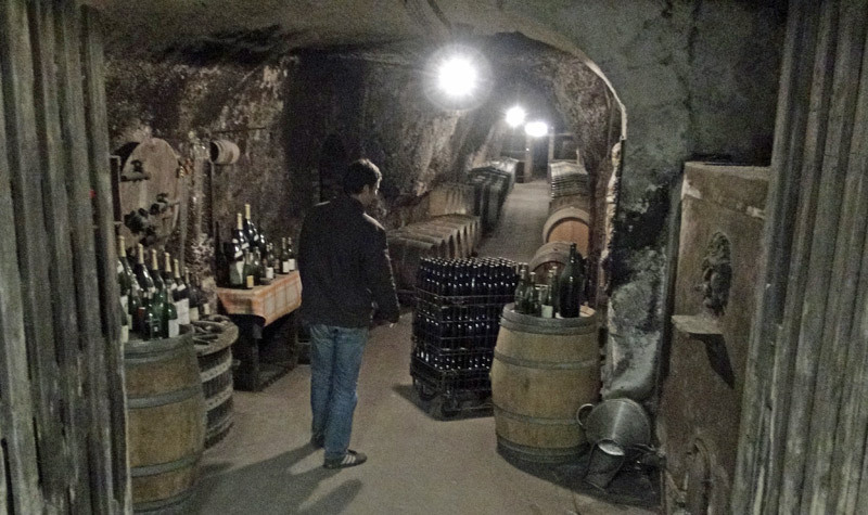 L'entrée de la cave