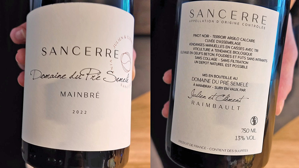Sancerre rouge pour le "Rouget"