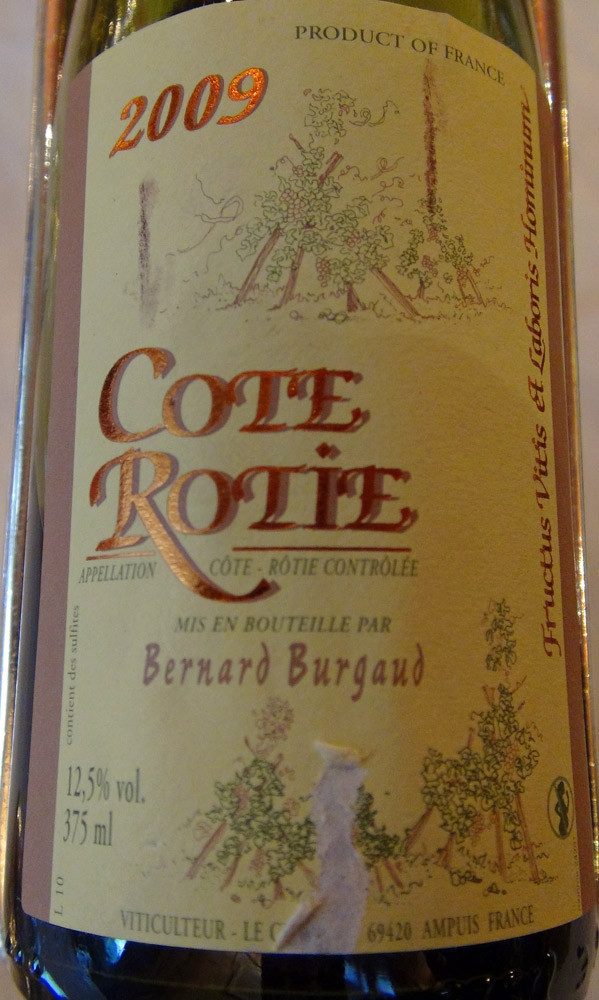 Côte-Rotie 2009 de Bernard Burgaud