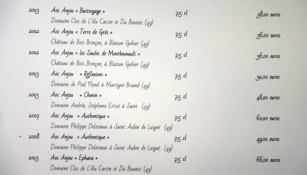 Vins blancs du Val de Loire, suite