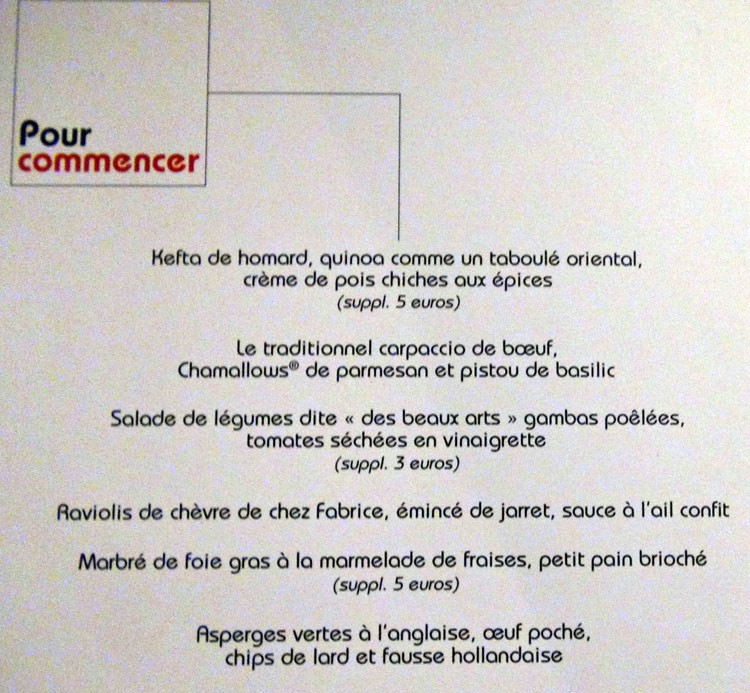 Les entrées